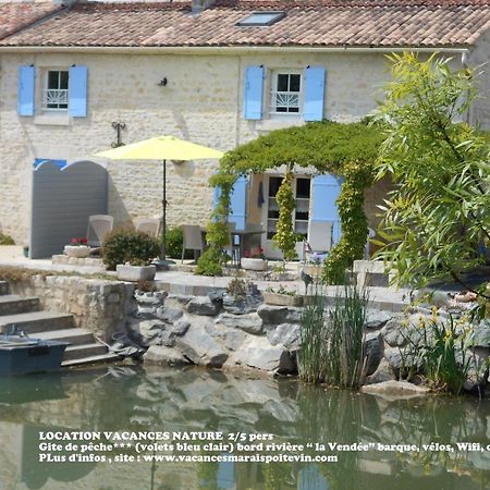 Marais Poitevin Bord Riviere Peche ,Barque, Velos, Wifi, Linge, Cheminee, Cuisine, Terrain De Boules La Taillee Kültér fotó